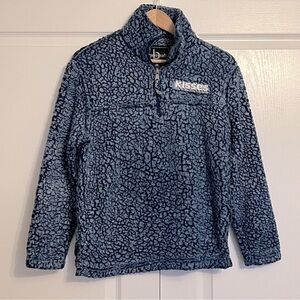 Boxercraft Hershey’s Kisses Blue Fleece Teddy‎ Bear Pullover Size XS 1/4" Zip